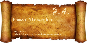 Hamza Alexandra névjegykártya